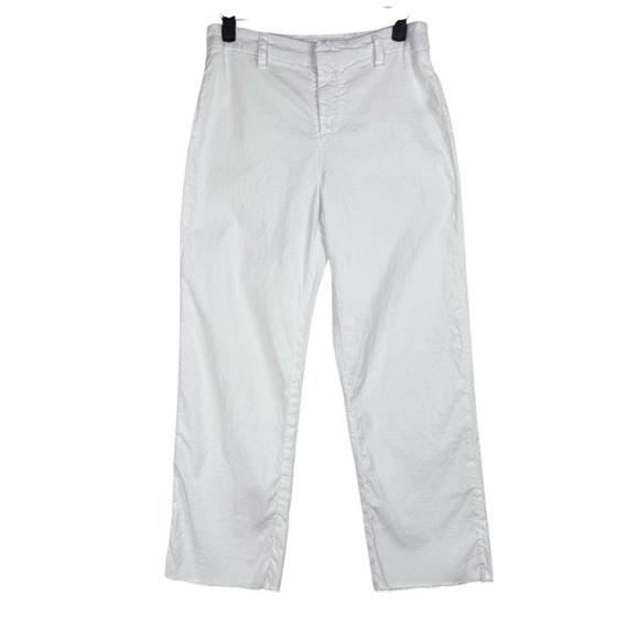 Frank & Eileen Kinsale Cotton Linen Pant White Size 2 Classic Minimalist Trouser - Picture 4 of 10